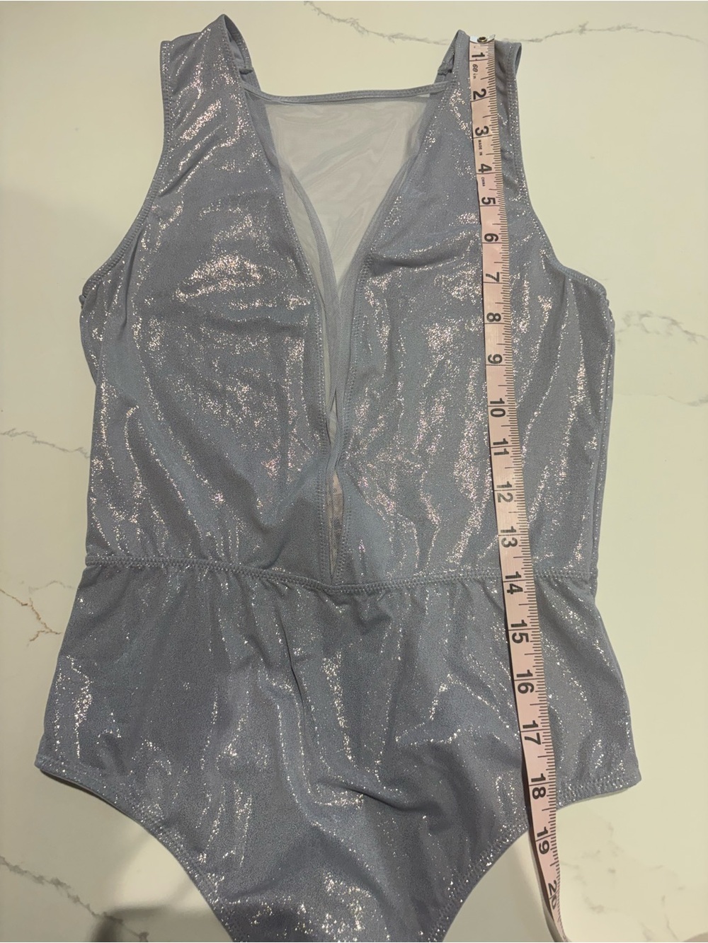 Victoria’s Secret NWT Metallic Icy Blue Plunge Bodysuit Size S $58